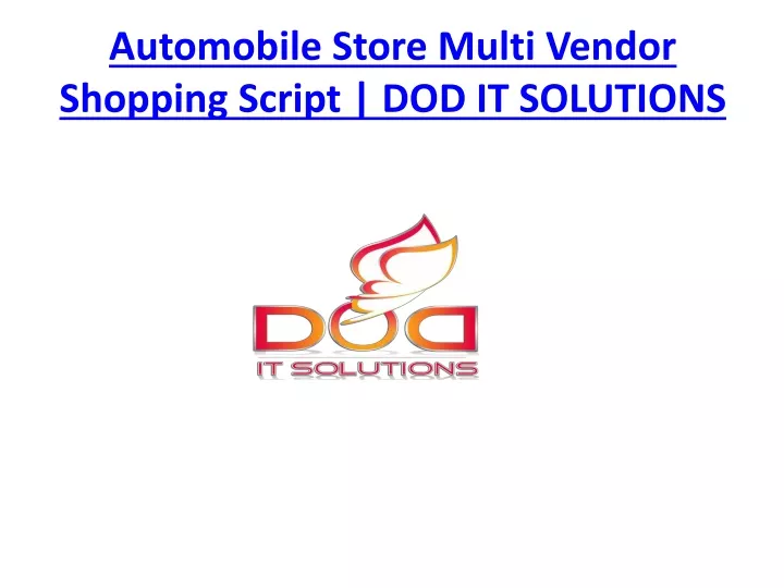 automobile store multi vendor shopping script dod it solutions