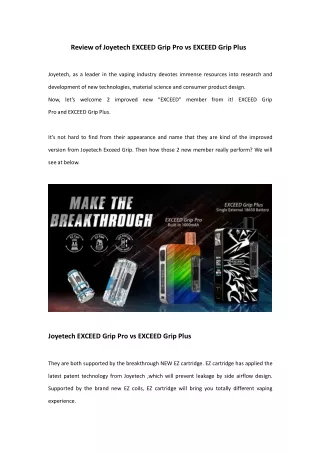 review of joyetech exceed grip pro vs exceed grip