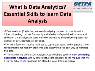 what is data analytics essential skills to learn data analysis