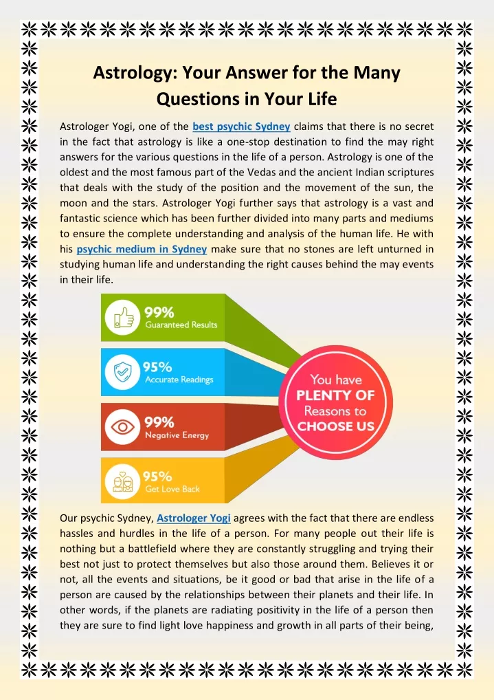 astrology your answer for the many questions