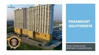 Paramount golfforeste studio apartment in greater noida