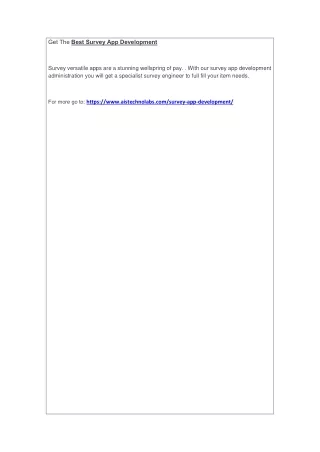 get the best survey app development