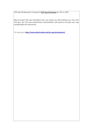 ios app development company ios app developer