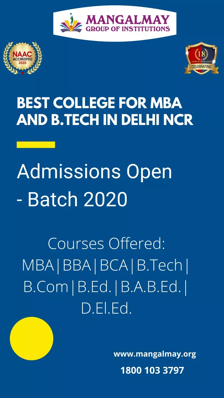 best college for mba and b tech in delhi ncr