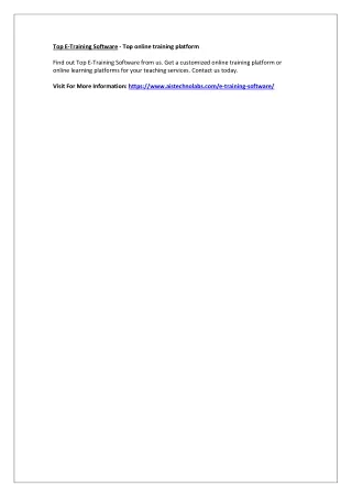 top e training software top online training