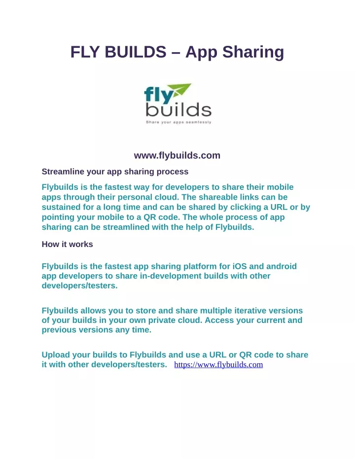 fly builds app sharing