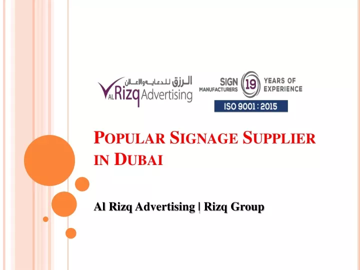 popular signage supplier in dubai