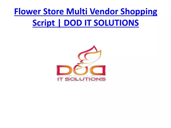 flower store multi vendor shopping script dod it solutions
