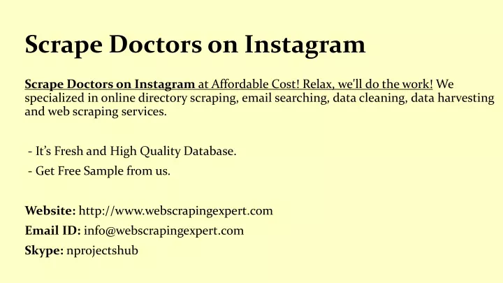 scrape doctors on instagram
