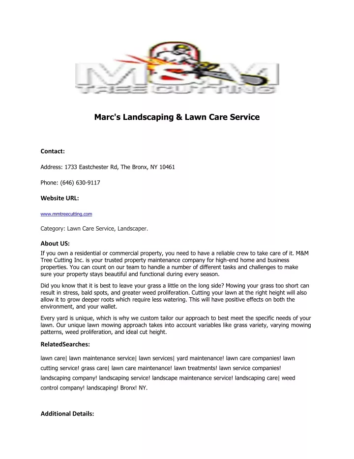 marc s landscaping lawn care service