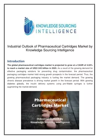 Industrial Outlook of Pharmaceutical Cartridges Market by Knowledge Sourcing