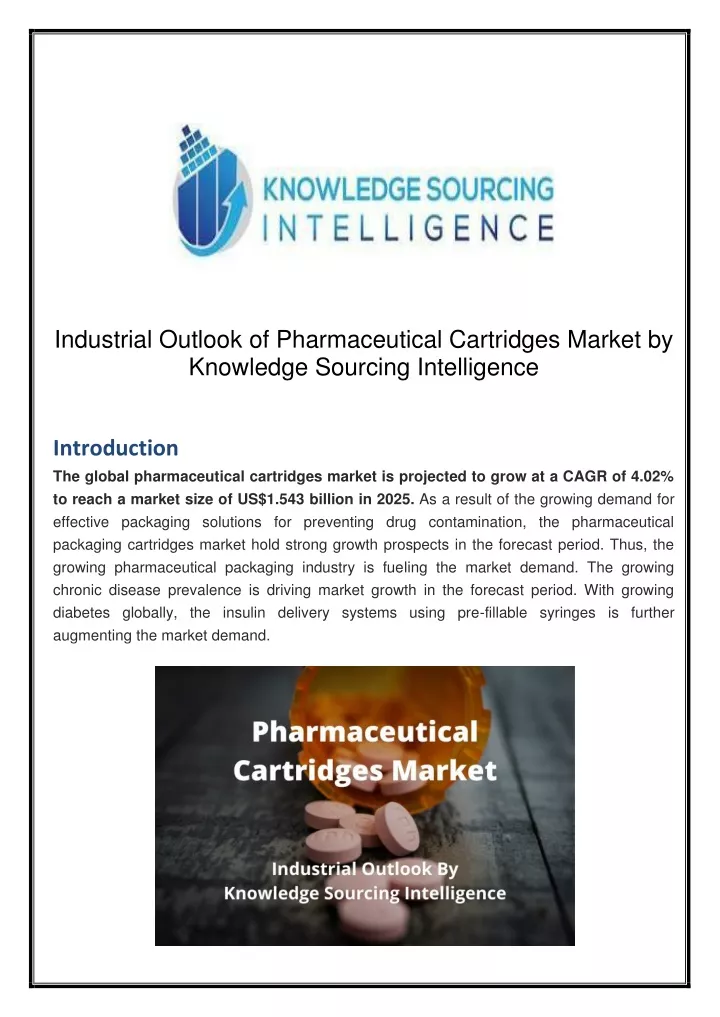 industrial outlook of pharmaceutical cartridges