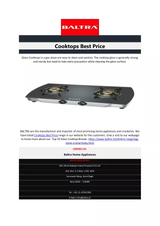 Cooktops Best Price
