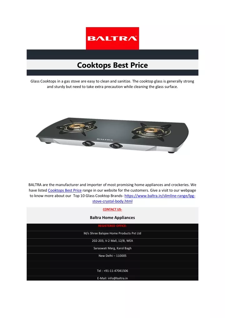 cooktops best price