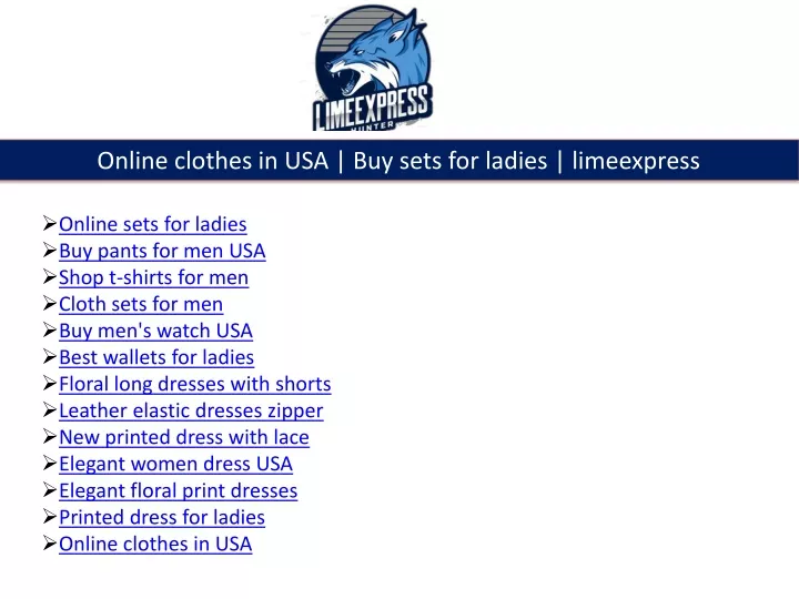 online clothes in usa buy sets for ladies