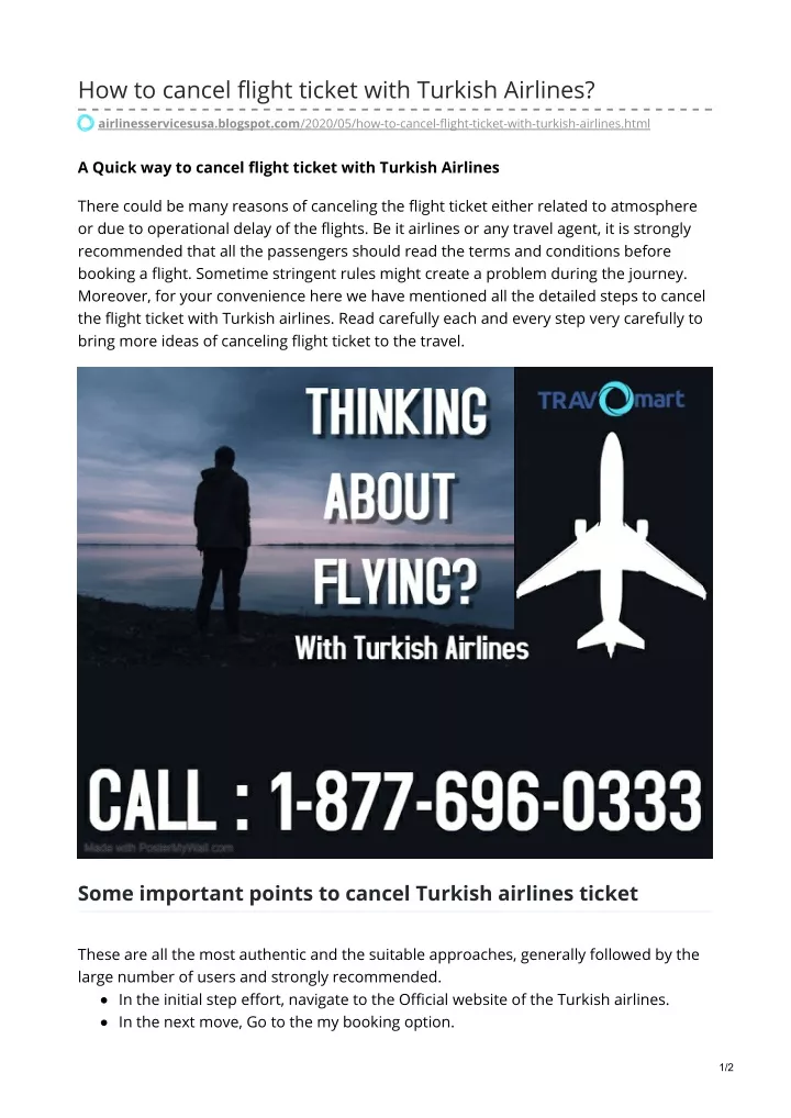 how to cancel flight ticket with turkish airlines