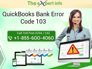 QuickBooks Online Error 103 | 1-855-6OO-4O6O