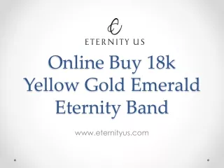 Online Buy 18k Yellow Gold Emerald Eternity Band - www.eternityus.com