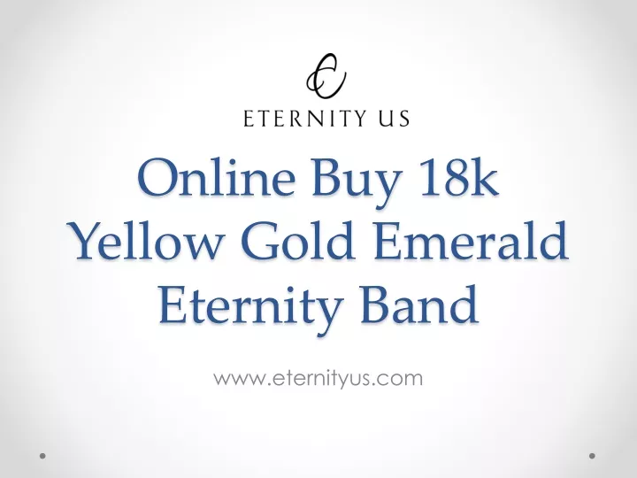 online buy 18k yellow gold emerald eternity band