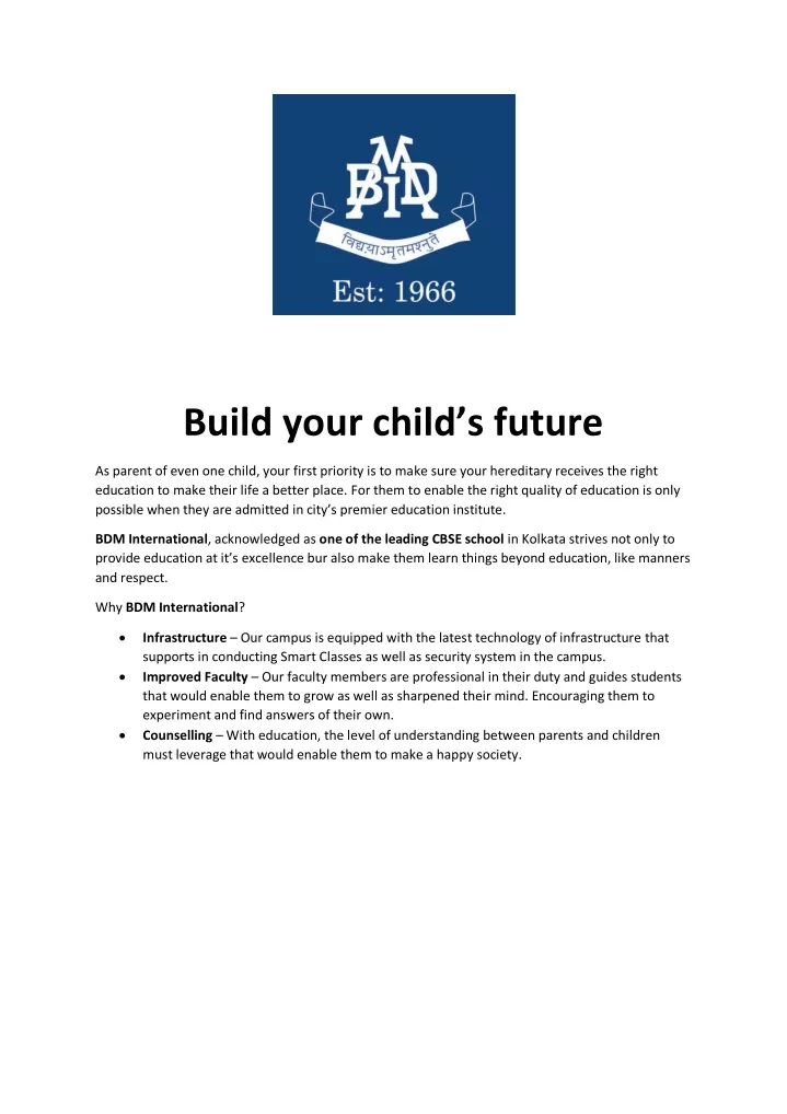 build your child s future