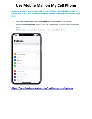 use mobile mail on my cell phone