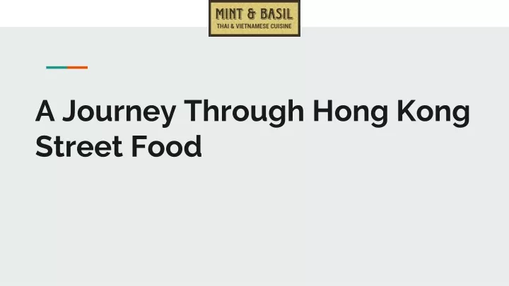 a journey through hong kong street food