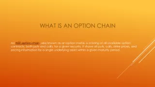 what is an option chain