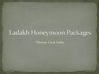 ladakh honeymoon packages