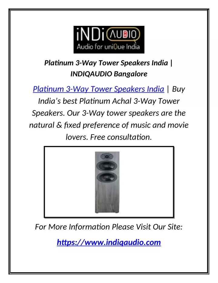 platinum 3 way tower speakers india indiqaudio
