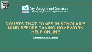 doubts that comes in scholar s mind before taking