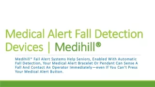 medical alert fall detection medical alert fall