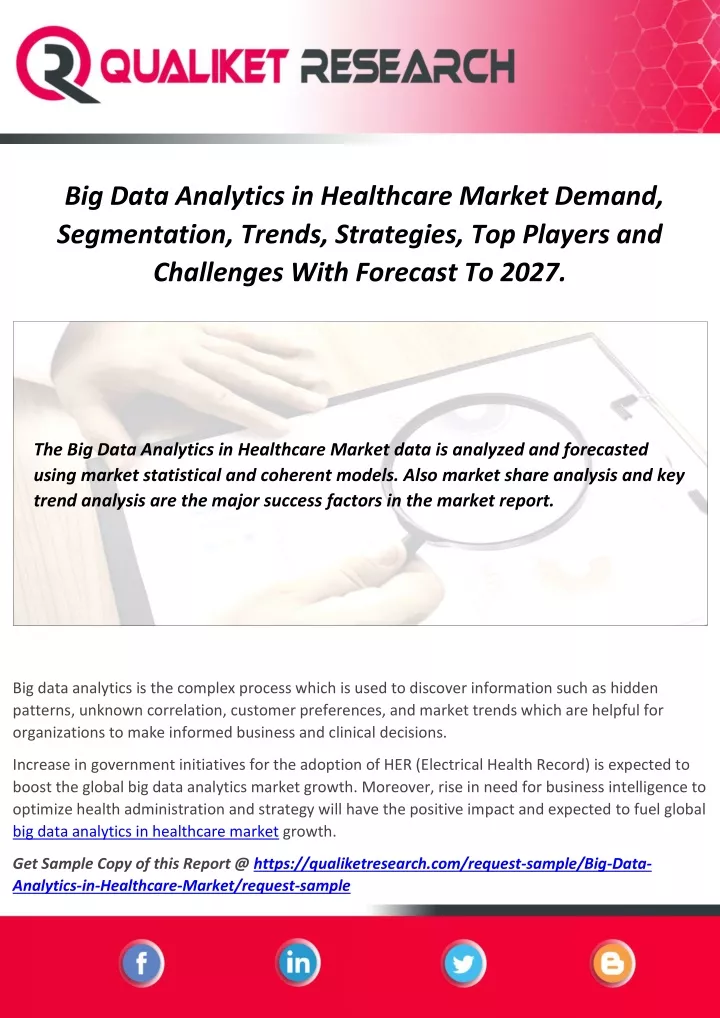 big data analytics in healthcare market demand