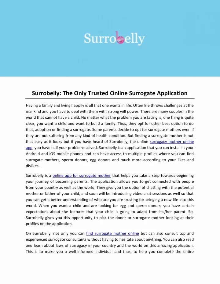 surrobelly the only trusted online surrogate