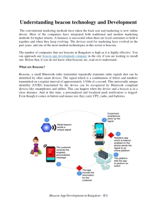 iBeacon technology and development in Bangalore -ICI
