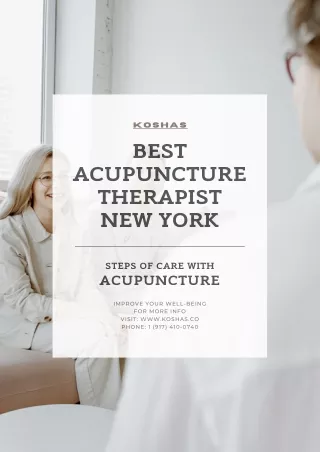 Best Acupuncture Therapist in New York - Koshas