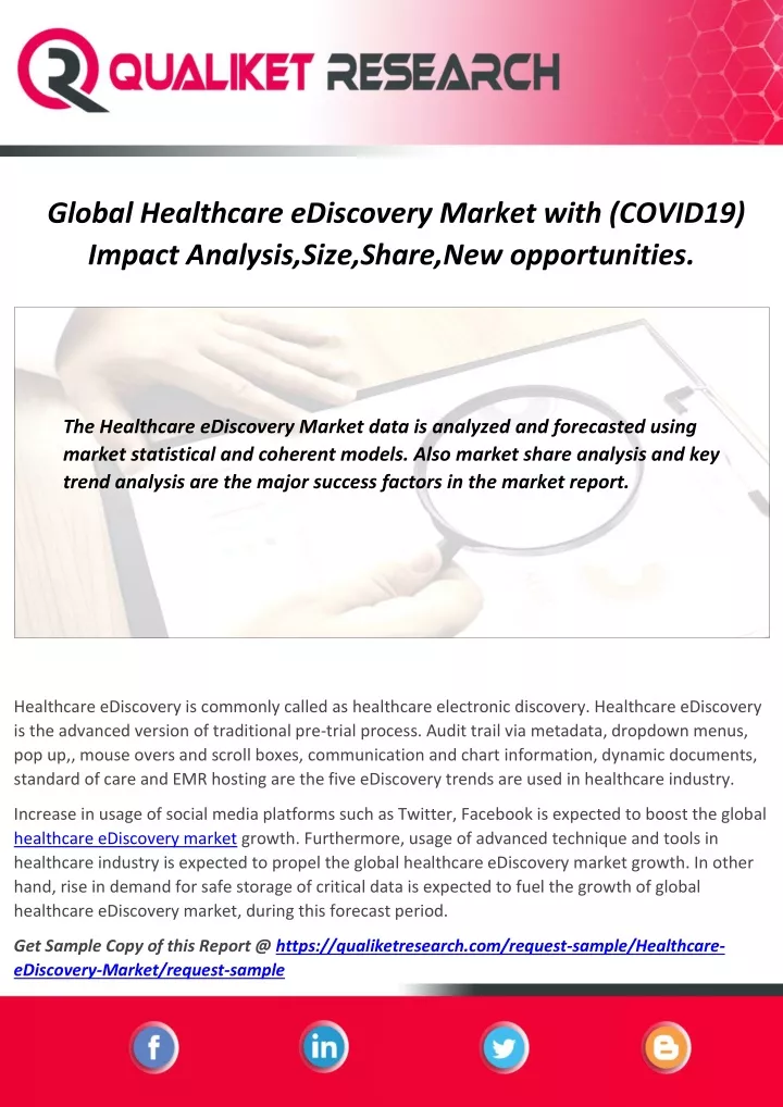 global healthcare ediscovery market with covid19