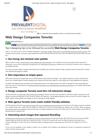 design companies Toronto