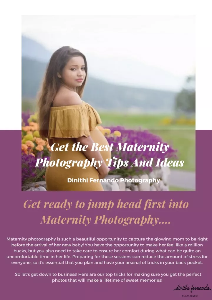 get the best maternity photography tips and ideas