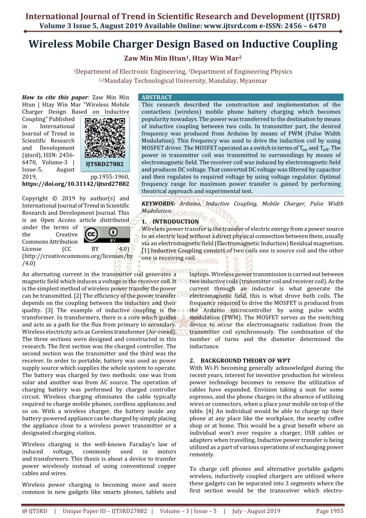 international journal of trend in scientific