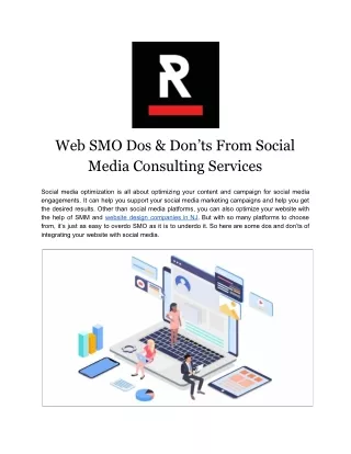 Web SMO Dos & Don’ts From Social Media Consulting Services
