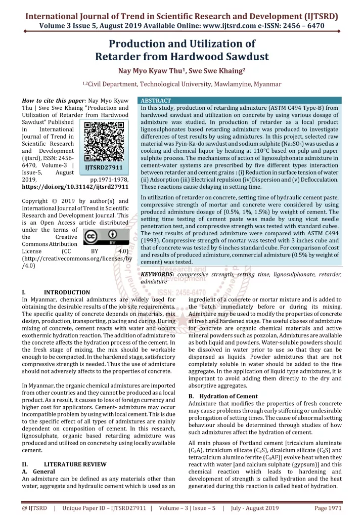 international journal of trend in scientific