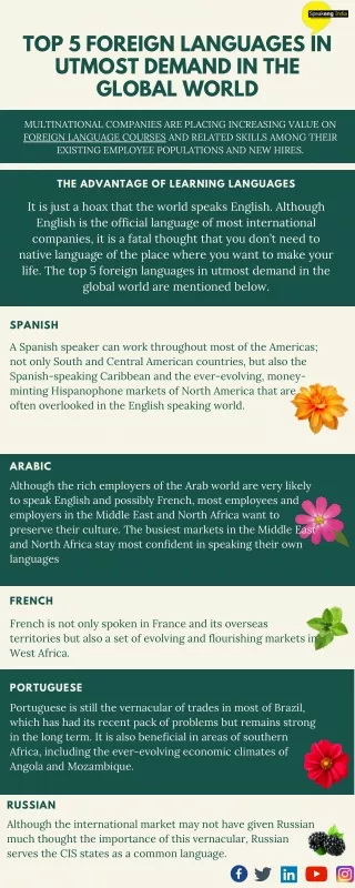 top 5 foreign languages in utmost demand