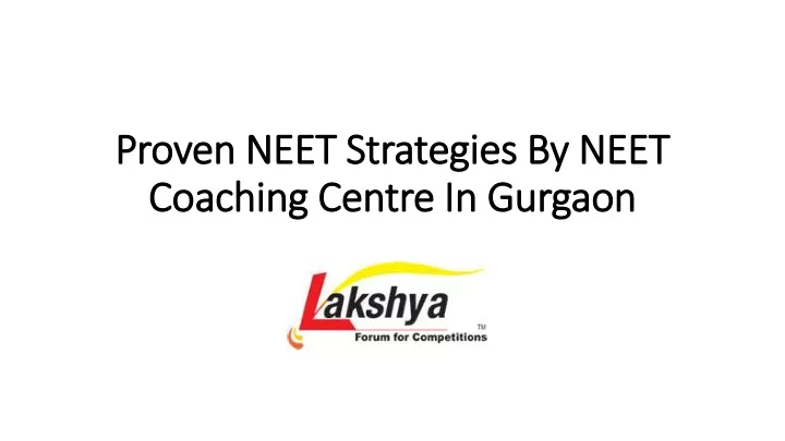 proven neet strategies by neet coaching centre in gurgaon