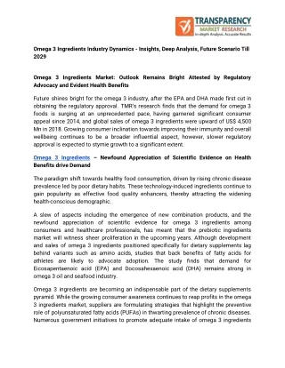 omega 3 ingredients industry dynamics insights