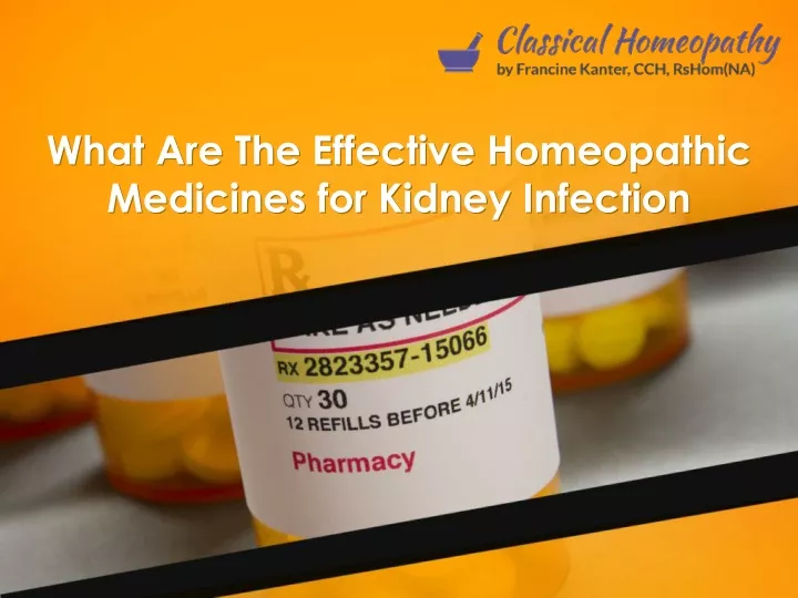 what are the effective homeopathic medicines for kidney infection