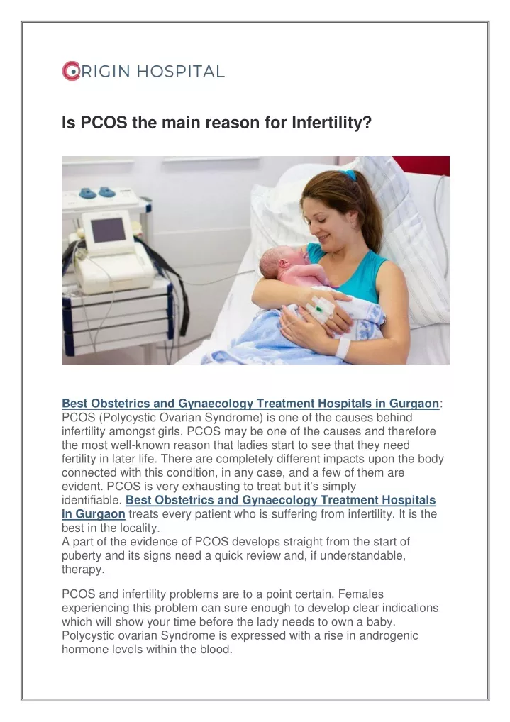 is pcos the main reason for infertility