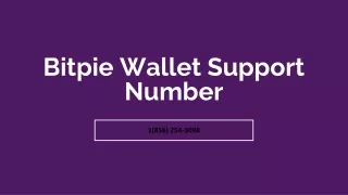 Bitpie Wallet Support〖1(856) 254-3098〗Number