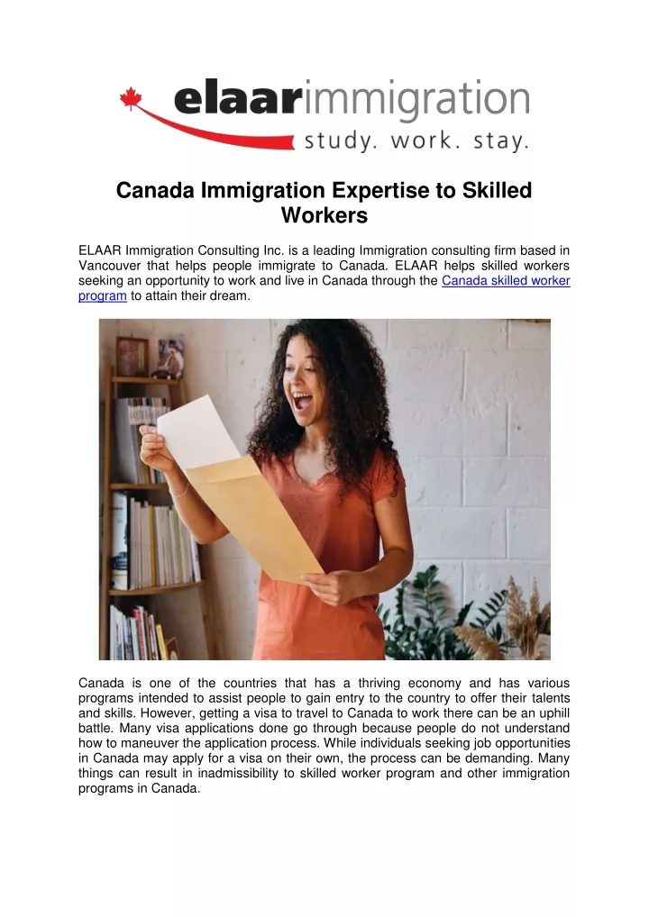 canada immigration expertise to skilled workers