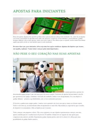 Como aprender a fazer apostas?