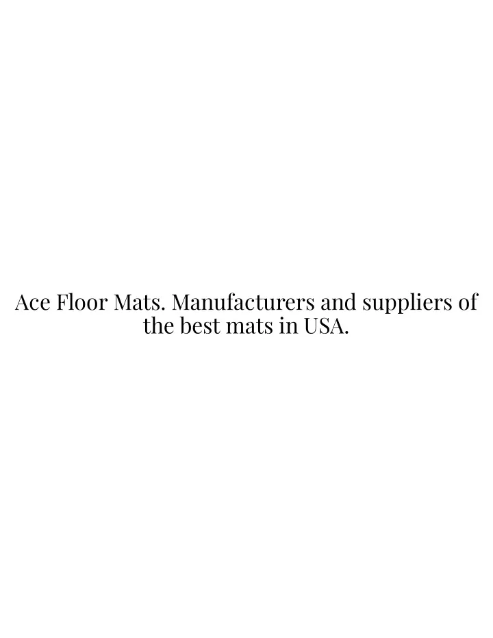 ace floor mats manufacturers and suppliers